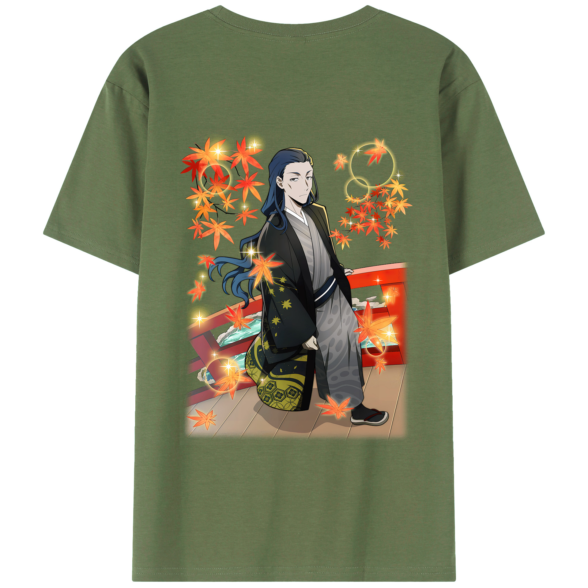 （画像用） 文豪ストレイドッグス Bungo Stray Dogs 綿100％ メンズ半袖Tシャツ（バックプリント） 通気性